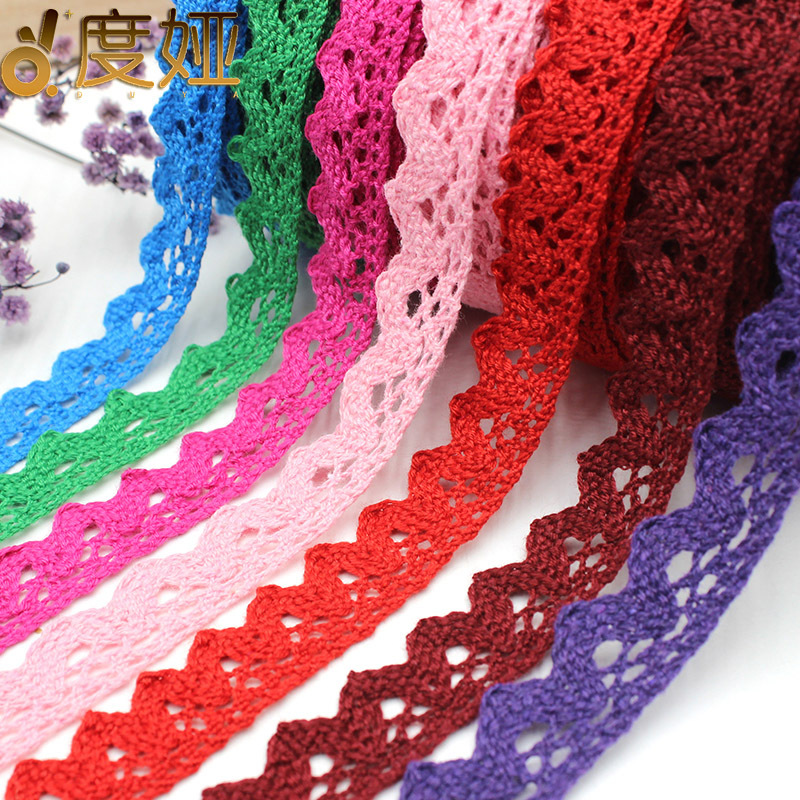 Pure Cotton Woven Colorful Hollow-Out All-Cotton Lace Trim DIY Handmade Clothing, Hats, Tablecloths, Sofa Curtains, Decorative Lace Pure Cotton Woven Colorful Hollow-Out All-Cotton Lace Trim DIY Handmade Clothing, Hats, Tablecloths, Sofa Curtains, Decorative Lace