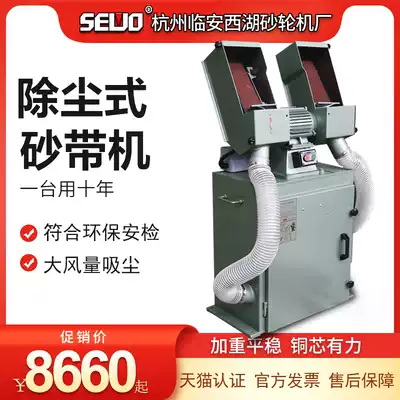 Dust removal type environmentally friendly West Lake grinder factory with dust collection and dust collection desktop industrial grade dust-free sand belt machine