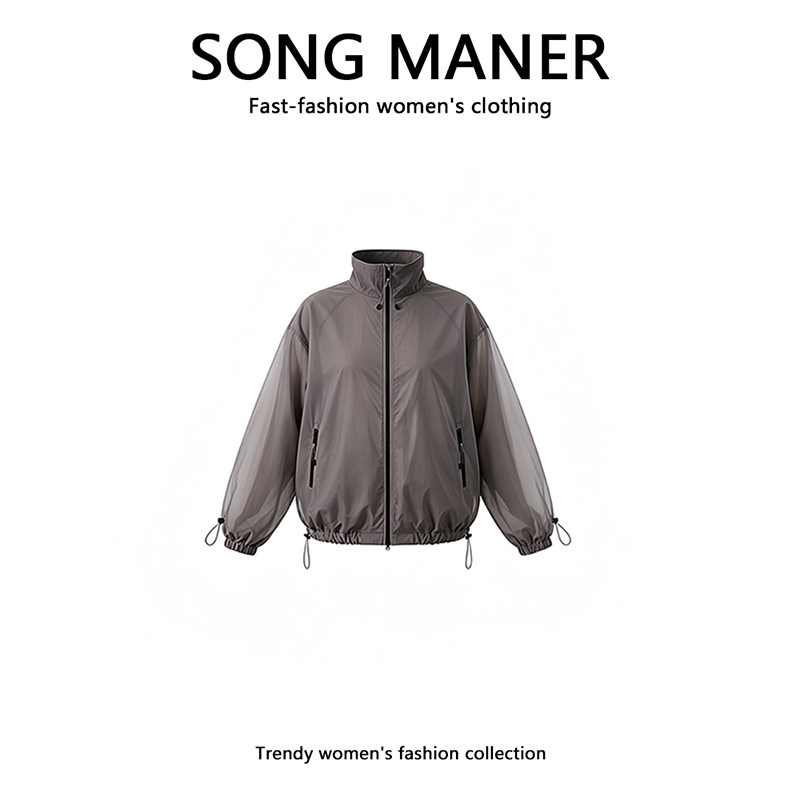 简约风外套女2026新款夏季防紫外线冲锋衣时尚气质防晒服薄款上衣