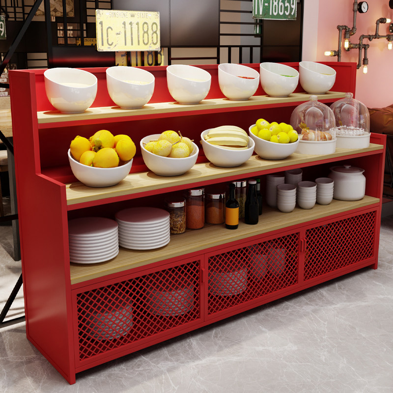 Hot pot shop self-service seasoning table Small material table Commercial restaurant dining room sauce table Bottom fishing seasoning dip table Custom-made