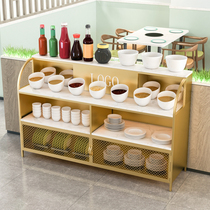 Hot Pot restaurant small material Table seasoning table skewer sauce Taiwanese commercial restaurant cafeteria counter seasoning table