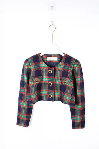 Винтажный ретро весенне-летний стиль, новый стиль, твидовый шерстяной пиджак с матовой отделкой и золотом K59