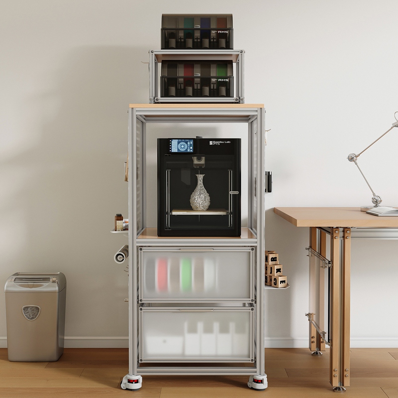 Tuozhu 3D Printer Workbench with Integrated Aluminum Material for Storing Consumables, Mobile Table with Drawers, Multi-Layer Floor-Standing Storage Rack Tuozhu 3D Printer Workbench with Integrated Aluminum Material for Storing Consumables, Mobile Table with Drawers, Multi-Layer Floor-Standing Storage Rack