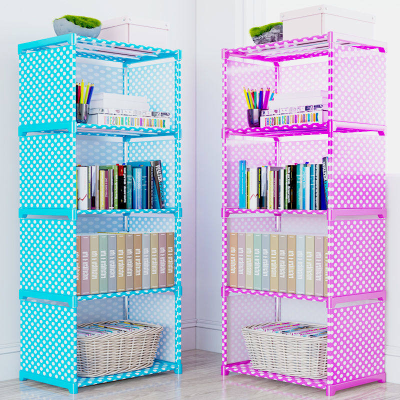 (with back cloth) bookshelf simple table floor bookcase shelf children's storage special student book shelf