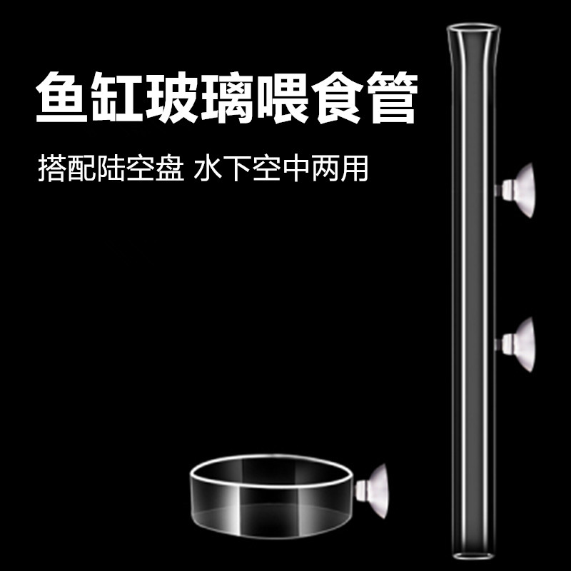 Fish tank glass feeding tube crystal Shrimp Pitcher Ornamental Shrimp Shrimp Basin Feeding Fish Shrimps Small Fish Land Karting Disc