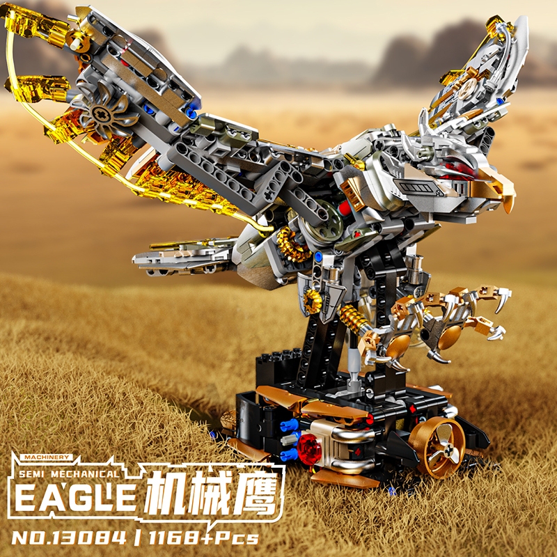 2026 New Mechanical Eagle Falcon Building Blocks High-Difficulty Puzzle 3D Assembly Toy Boys' Birthday Gift