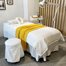 New net red beauty salon bedspread four-piece set massage bed special sheets Light luxury with chest hole four seasons universal health