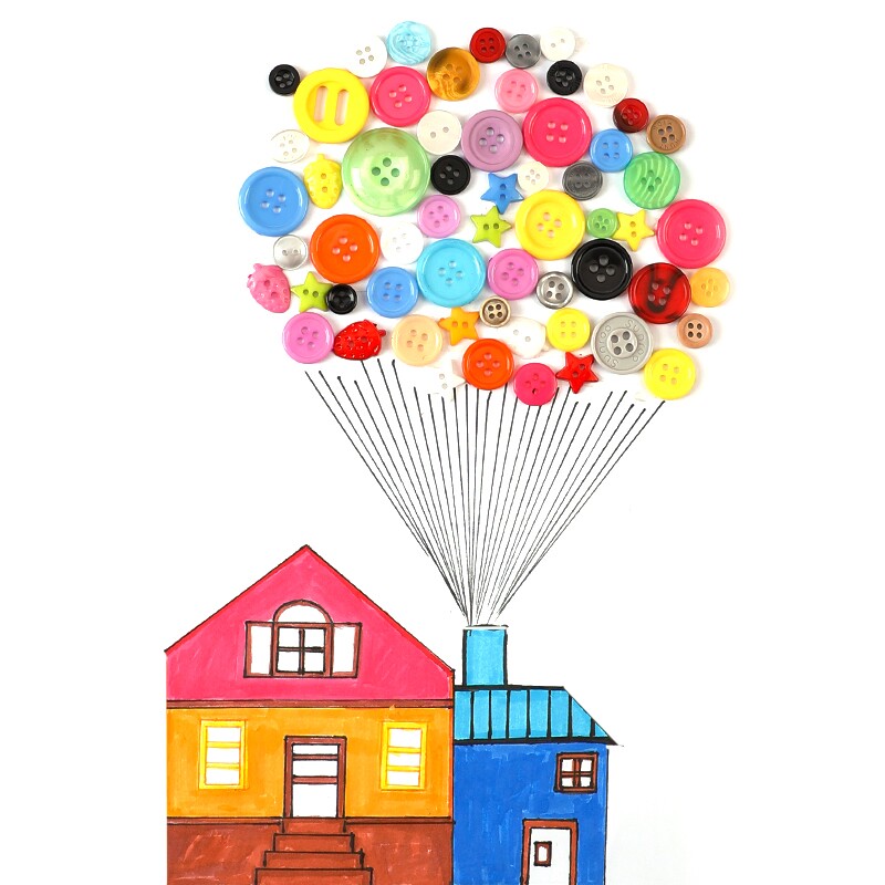 Mother's Day button Painting Diy Handmade Material Bag Large Class Women Teachers Festival Making Kindergarten Creative Buttons Flowers