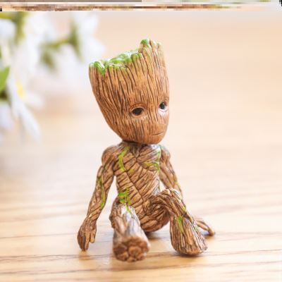 Bonsai Potted Dormitory Valentine's Day Indoor Root Hydroponic Tray Little Brazilian Wood Groot Couple