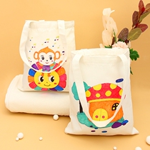 Nursery Handcrafted Active Hand-painted Sails Cloth Bag Graffiti Diy Cloth Bag Environmentally Friendly Filling blank painting Package Material