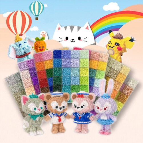 Collared bean artisanal DIY suit material bag mosaic puzzle children puzzle 7-10 year old to make solid toy