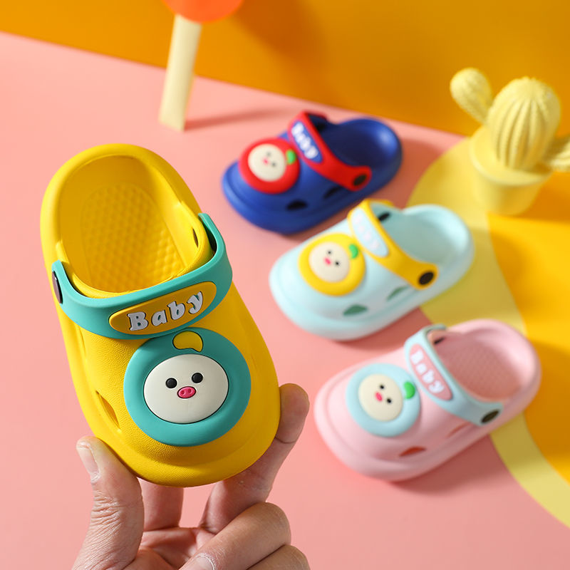 Baby Baotou Dongle Dongle Shoes Children Slippers Summer Male And Female Child Non-slip Cute Indoor And Outdoor Children Beach Shoes