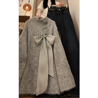 [Серый] [Ленивый и непринужденный свитер можно носить снаружи и внутри осенью и зимой, высококачественный, очень красивый, вязаный, уникальный и красивый]