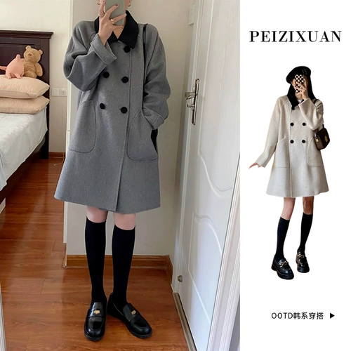 Демисезонное шерстяное пальто, куртка, подходит для подростков, изысканный стиль