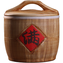 Керамическая банка для риса Цзиндэчжэнь с крышкой 10 кг 20 кг 30 кг 50 упаковок старомодное ведро для муки бытовая кухонная герметичная банка