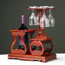 Solid wood wine rack ornaments light luxury high-end rosewood mahogany wine rack household small red wine display rack