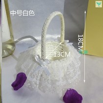 New flower girl sprinkling props wedding flowers blue rattan woven wedding flower basket basket European small width x full height cJ37301