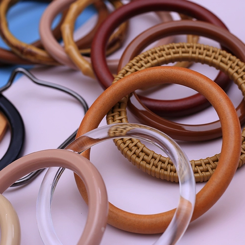 Портативная сумка, барсетка, плетеный крючок для вязания ручной работы, деревянные аксессуары