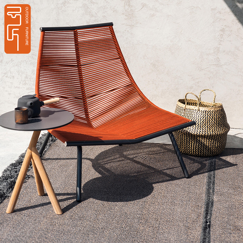 Outdoor sofa courtyard rattan weaving single rattan chair leisure sofa side several combination balcony open-air swimming pool lazy lounger