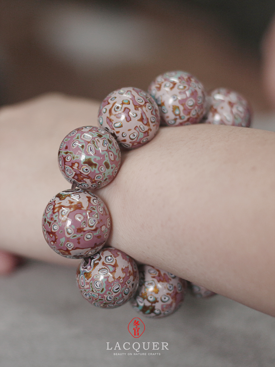 Donguan Winter Oil Paint Instrument Handmade Large Paint Ball Diy Buddha Band String Men and Women Money Chain Accessories