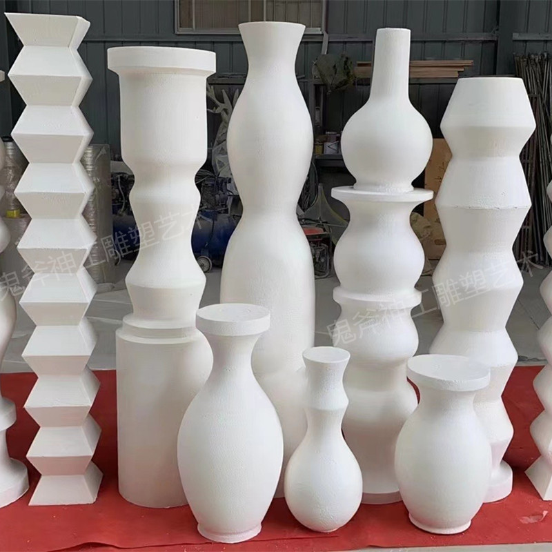 Minimalist vase Roman pillar foam sculpture custom wabi-sabi wind broken wedding props background wall wedding foam sculpture