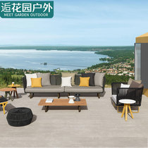 Outdoor Furniture Rattan Sofa Combined Open-air Balcony Vines BENCH-LIKE BOARD ROOM COURTYARD GARDEN LEISURE SOFA LIVING-ROOM