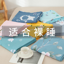 100 cotton sheets single piece summer cotton single student dormitory household double quilt pillowcase 2 three-piece men