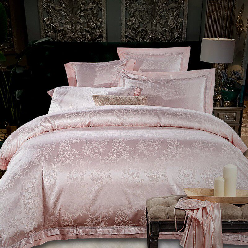 Luxurious Fuannah Home Textile Four pieces of Eurostyle High-end Light Luxury Villa-like High-end Minima Pure Cotton Quilt Cover 2m