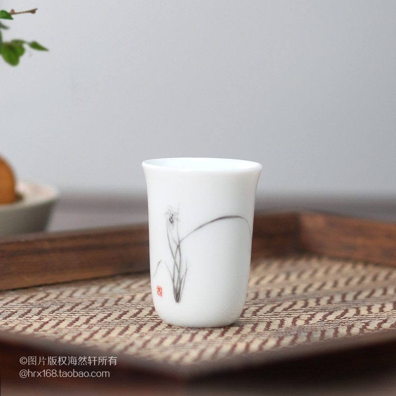 Canale-painted artisanal Chaozhou Kung fu tea with ceramic hand-painted ink Lansmelling cup for cup tea drinking cup-Taobao