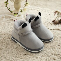Zhongdadong cotton slippers Winter Children Baby baby cotton shoes plus velvet thick warm non-slip card passband heel wool slippers