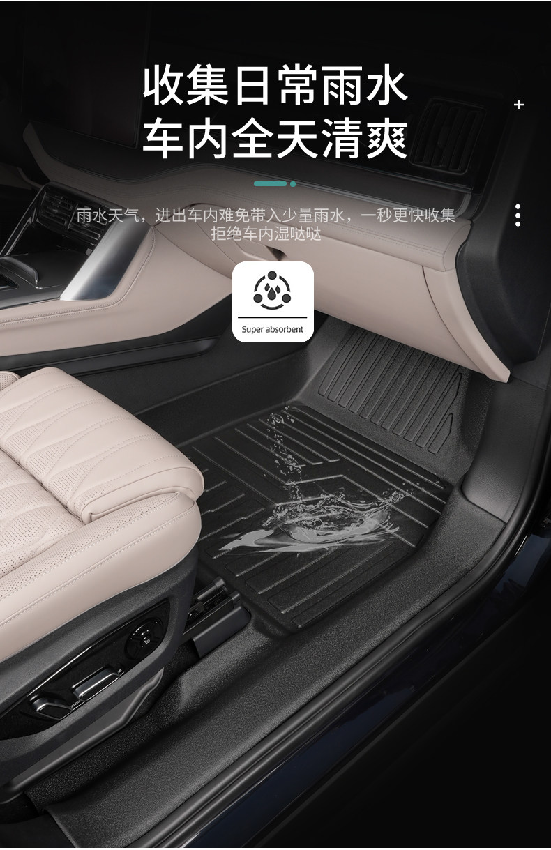 TPE Car Floor Mats for BYD Tang dmi/dm Tang ev 7-Seater