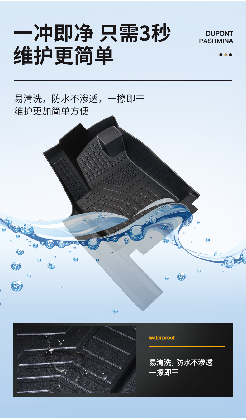TPE Car Floor Mats for BYD Tang dmi/dm Tang ev 7-Seater