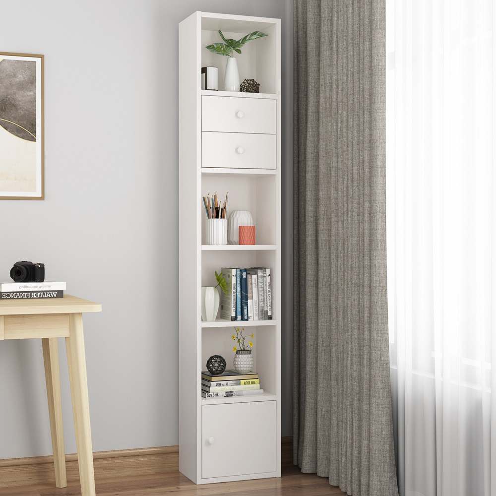 Simple bookshelf rack floor-to-ceiling living room bedroom office children's bookcase narrow slit storage picture book rack economical