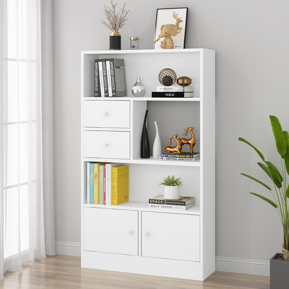 Simple bookcase bookshelf with door living room shelf floor-to-ceiling home bedroom storage storage cabinet children's free combination