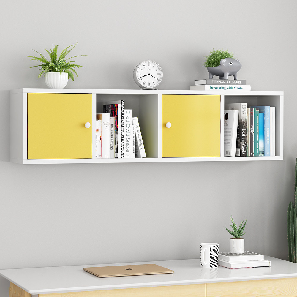 Wall shelf wall hanging bookshelf creative bedroom partition wall storage living room TV background wall cabinet wall cabinet