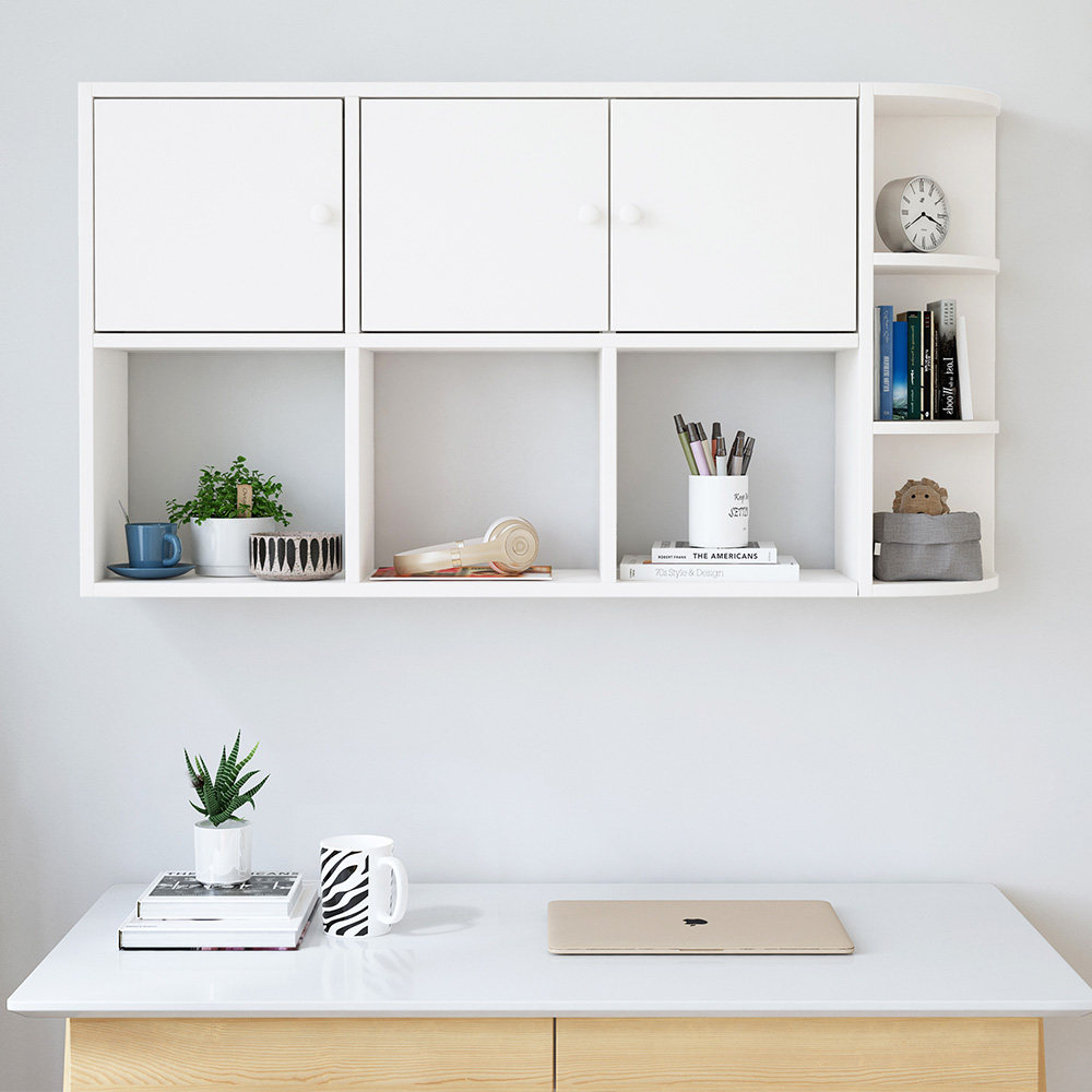 Bookcase Wall Cabinet Wall Cabinet Shelve With Door Free Stiletto Wall-mounted Wall Partition Creative Hanging Cabinet Bedroom Containing Cabinet Suspended Cabinet