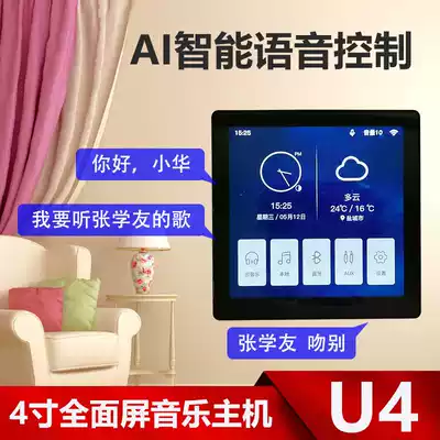 Smart home background music system host Ceiling speaker audio player Type 86 embedded voice panel