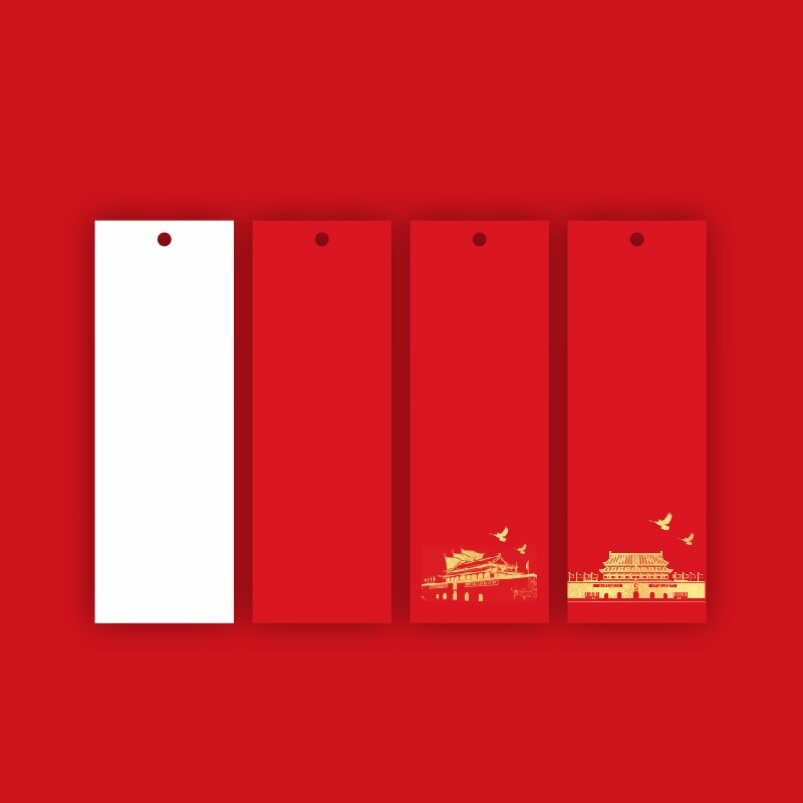 Red patriotic great cause theme bookmark diy material package homemade handmade elementary school students creative blank patriotic children