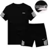 Sports suit men's summer thin running fitness suit Short sleeve five-point shorts quick-drying T-shirt summer sports clothes