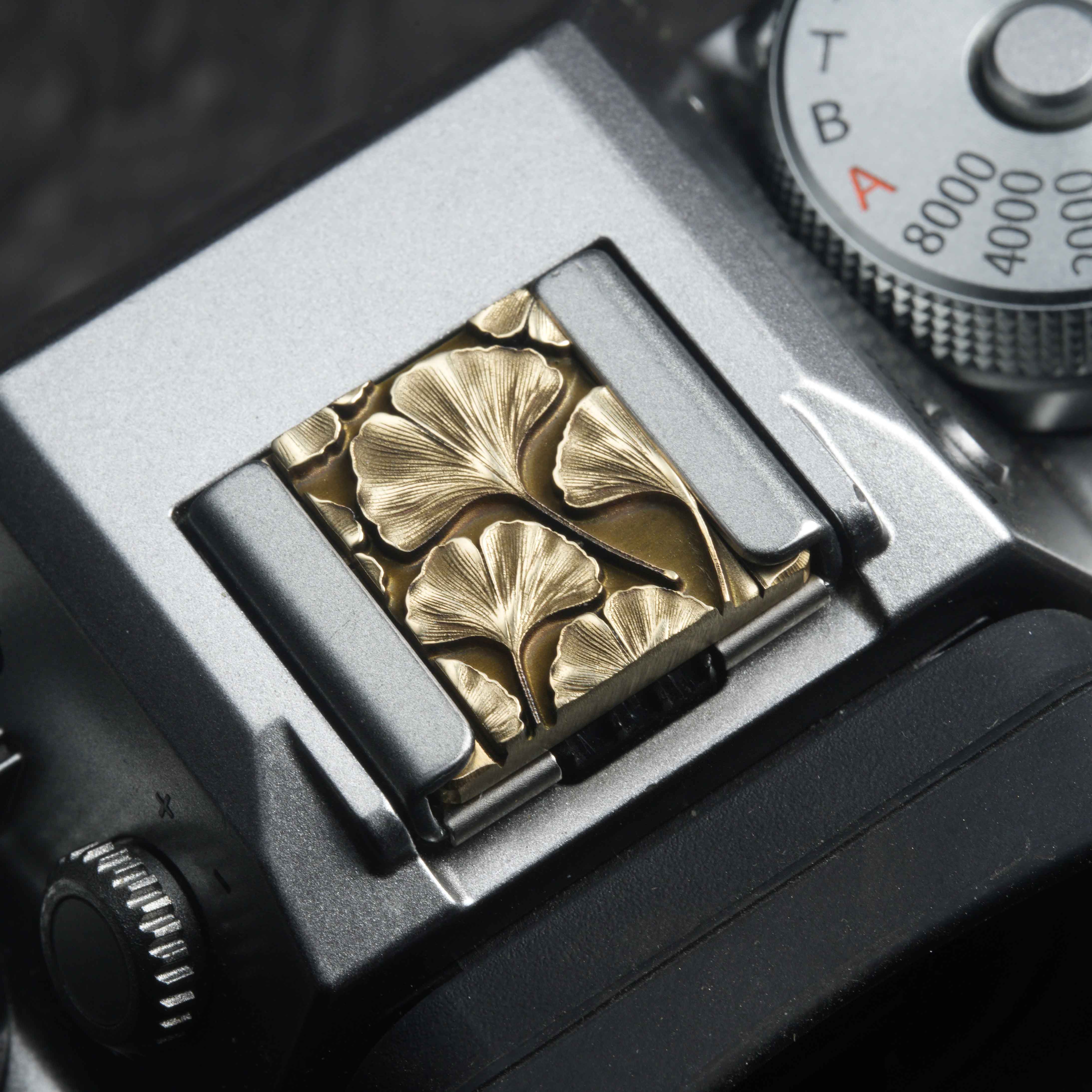 アプリコットリーフマンダリンダックグラスフラワーカメラホットシューカバーNikon Z62 Sony A7 Fuji XM5XS10マイクロシングルホットシューカバーに適合