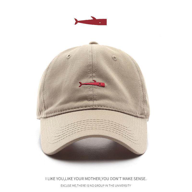 Lujah Fish Hat Men's Baseball Cap Duck Tongue Cap Male Trend Summer Sunscreen Sunscreen Soft Top Day Ensemble Woman's Face Little Black 