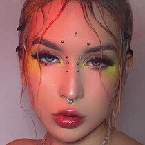 No Punching brow Fake Sticker Leave No Hole Creative Personality European and American Nasal Nail Lipstick With Wine Nest Makeup Earnail Demon