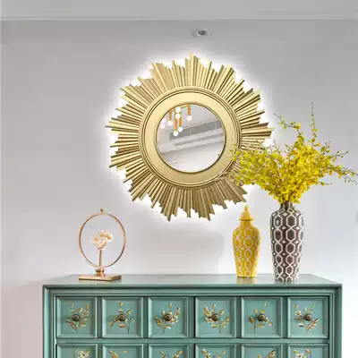 American creative porch decorative mirror living room wall mirror engraving sunglasses dining room wall decorative mirror irregular mirror retro