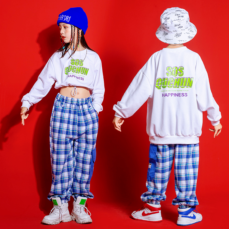 Children's hip-hop suit autumn and winter fashion girls jazz dance model T stage catwalk costumes hip-hop boys trendy clothes
