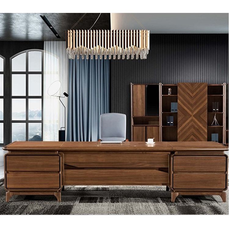 President solid wood executive desk office boss computer desk manager desk simple modern supervisor desk combination
