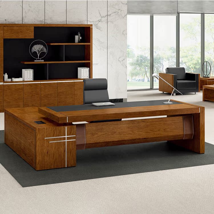 Manager Executive Desk Combination Supervisor Office Desk Chair Set Solid Wood Simple Modern Boss President's Desk Office Furniture