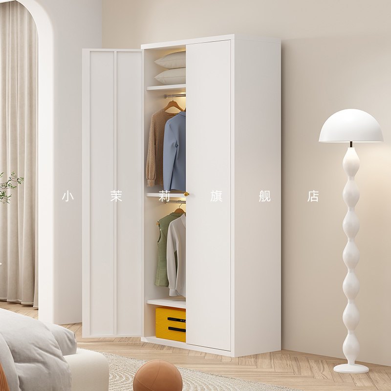 Children's wardrobe accommodating closet closet Home Balcony Lockers Double Door Bedroom Girl Boy sheet Hanging Wardrobe Son-Taobao