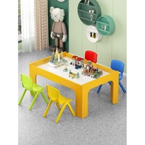 Building block table commercial sand table space sand belt table shopping mall amusement park handmade table game table childrens toy table