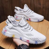 2021 new summer sports leisure mesh shoes men breathable Korean trend students coconut shoes men running white shoes