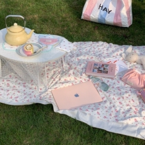 Korean ins pure cotton fabric pastoral small fresh floral French pastoral i photo picnic camping background cloth tablecloth